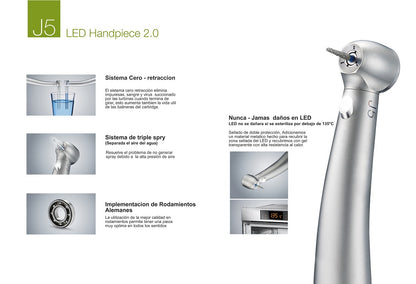 Turbina J5 Pieza De Alta con luz Jinme